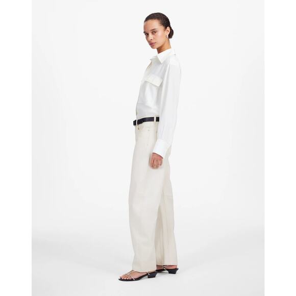 Madewell Darted Barrel-Leg Jeans Blue Sz 32 - Picture 2 of 10